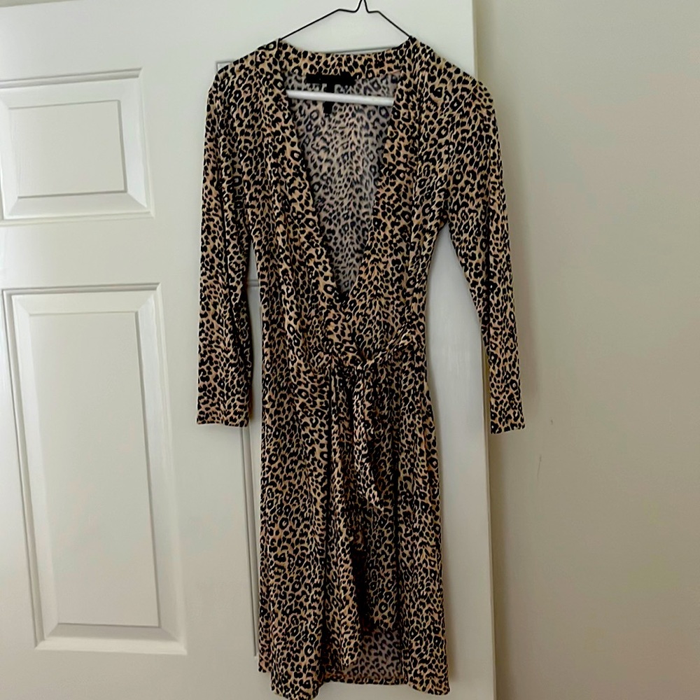 BCBG Leopard Wrap Dress